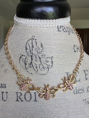R.J. Graziano Gold-Tone Necklace with Pink Crystals